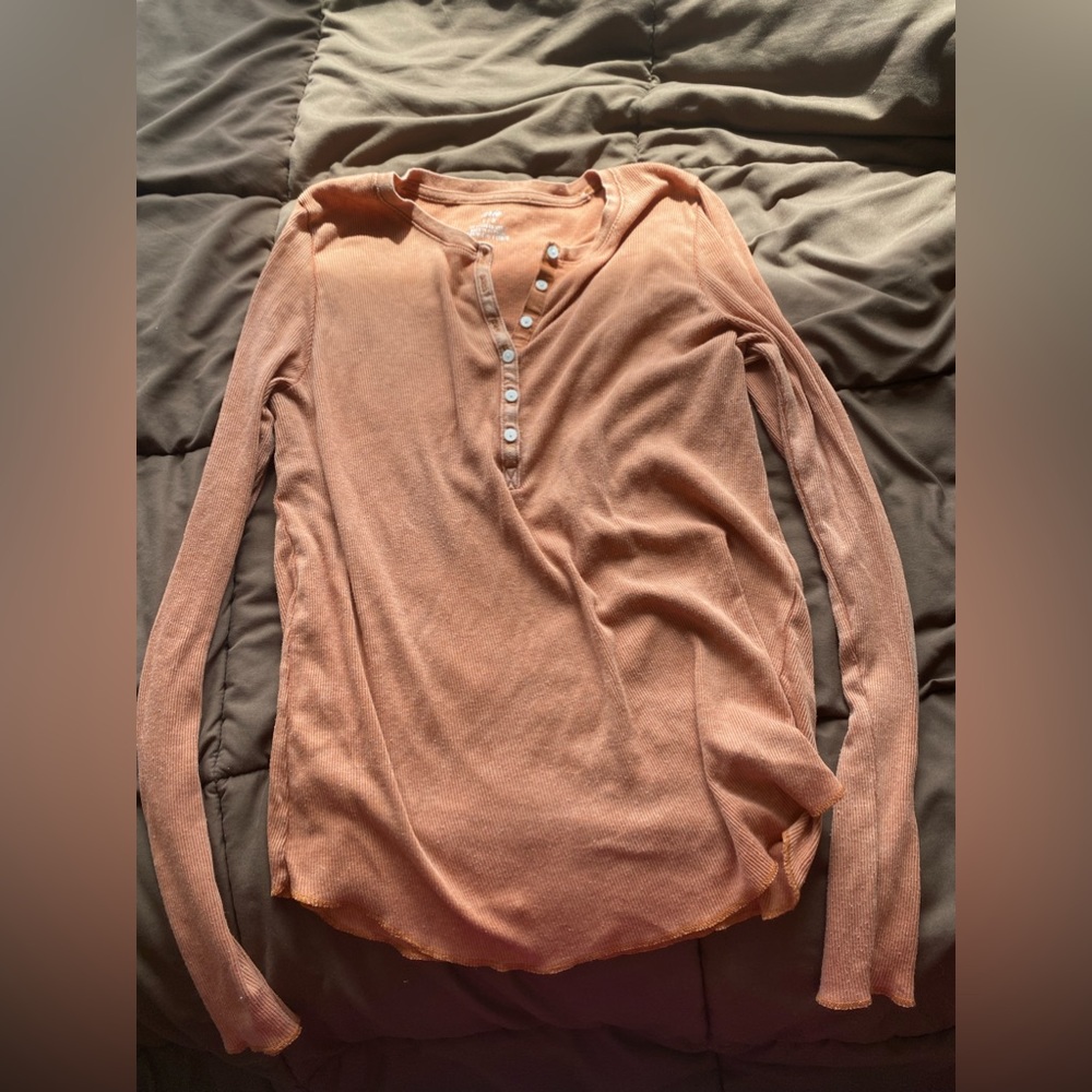 Orange button shirt